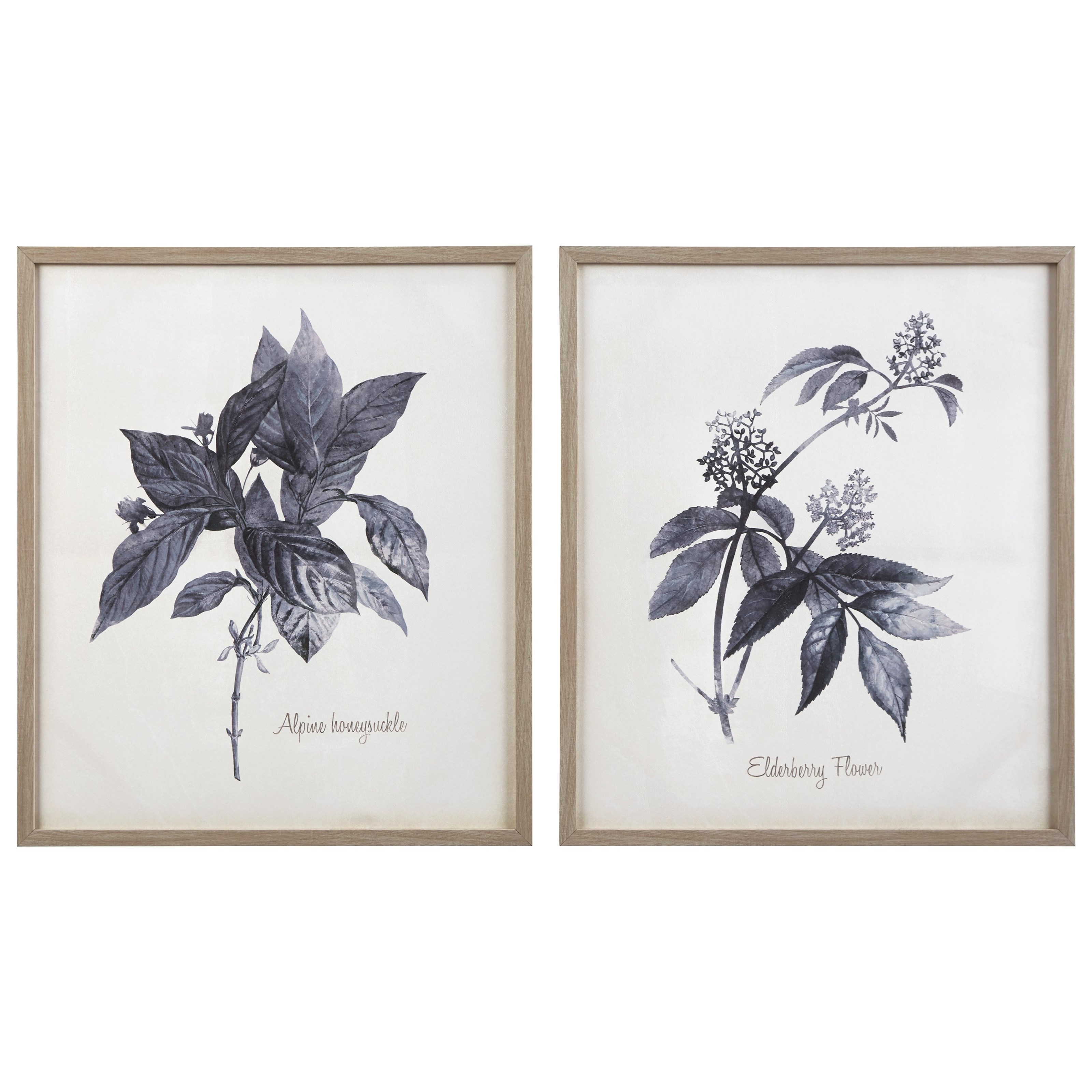 Signature Design by Ashley Wall Art Efren Blue Wall Art Set | Wayside